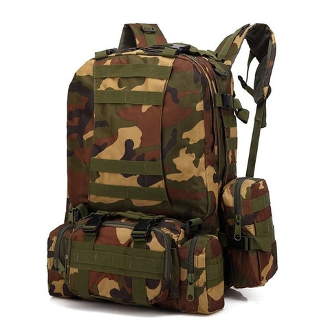 55L Tactical Molle Backpack Camouflage Military Army Bag