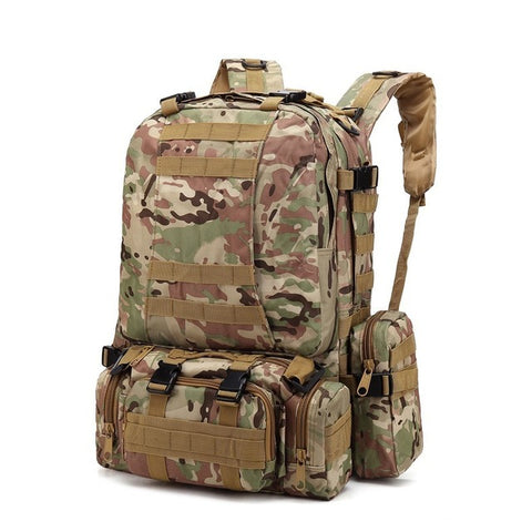 55L Tactical Molle Backpack Camouflage Military Army Bag