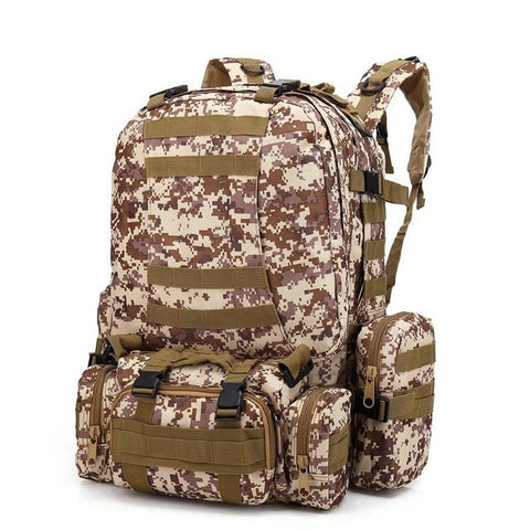 55L Tactical Molle Backpack Camouflage Military Army Bag